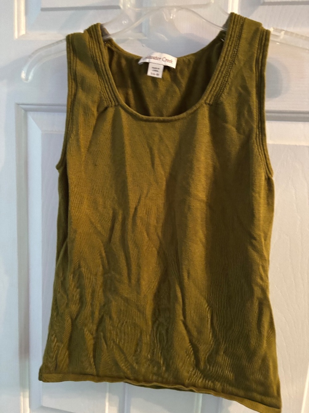 Coldwater Creek Olive Sleeveless Tank Top Size S (6-8)